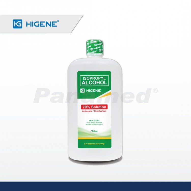 Higene 70% Isopropyl Alcohol, 500 ml